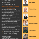 'HOT TOPICS' -  SPORT SPECIFIC INJURIES E-CON AUGUST 2025 - via zoom meeting